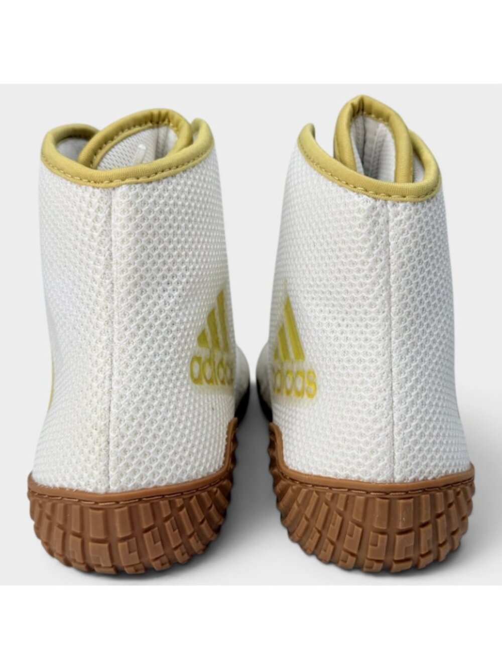 adidas Tech Fall 2.0 Wrestling Shoes White Gold Mens 10 FZ5389 - Picture 5 of 14